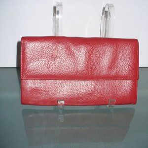 Anne Klein Pebbled Leather Clutch Wallet